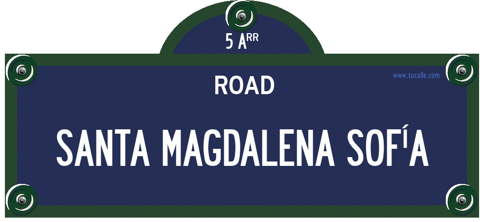 cartel_de_road-de-Santa Magdalena Sofía_en_paris